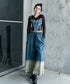 Gradient Contrast Color Denim